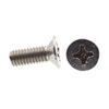 Prime-Line Machine Screw, Metric, Flat Head, Phillip Drive M6-1.0 X 16MM A2-70 Stainless Steel 10PK 9121525